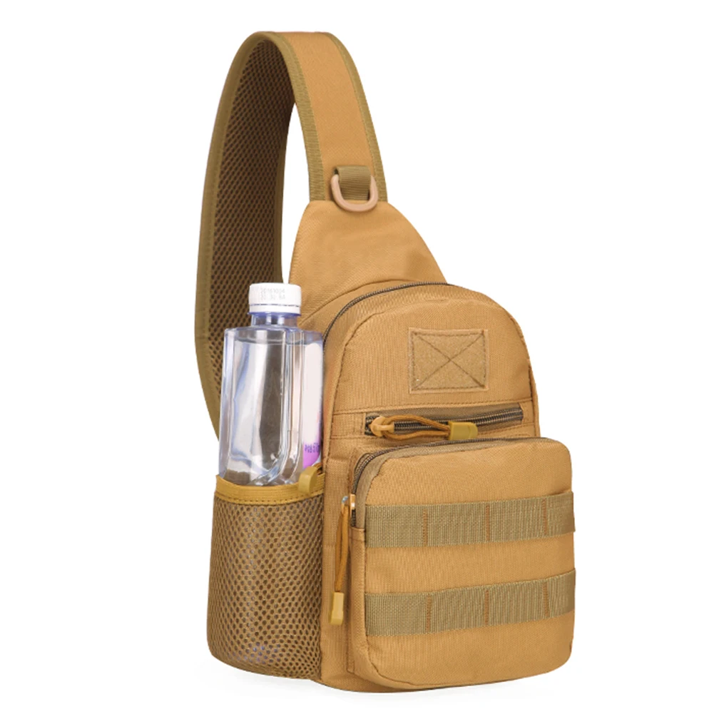 Outdoor Tactical Camouflage Kettle Chest Pack Bags Men Hiking Backpack Nylon Hunting Fishing Molle Army Trekking Shoulder Bag