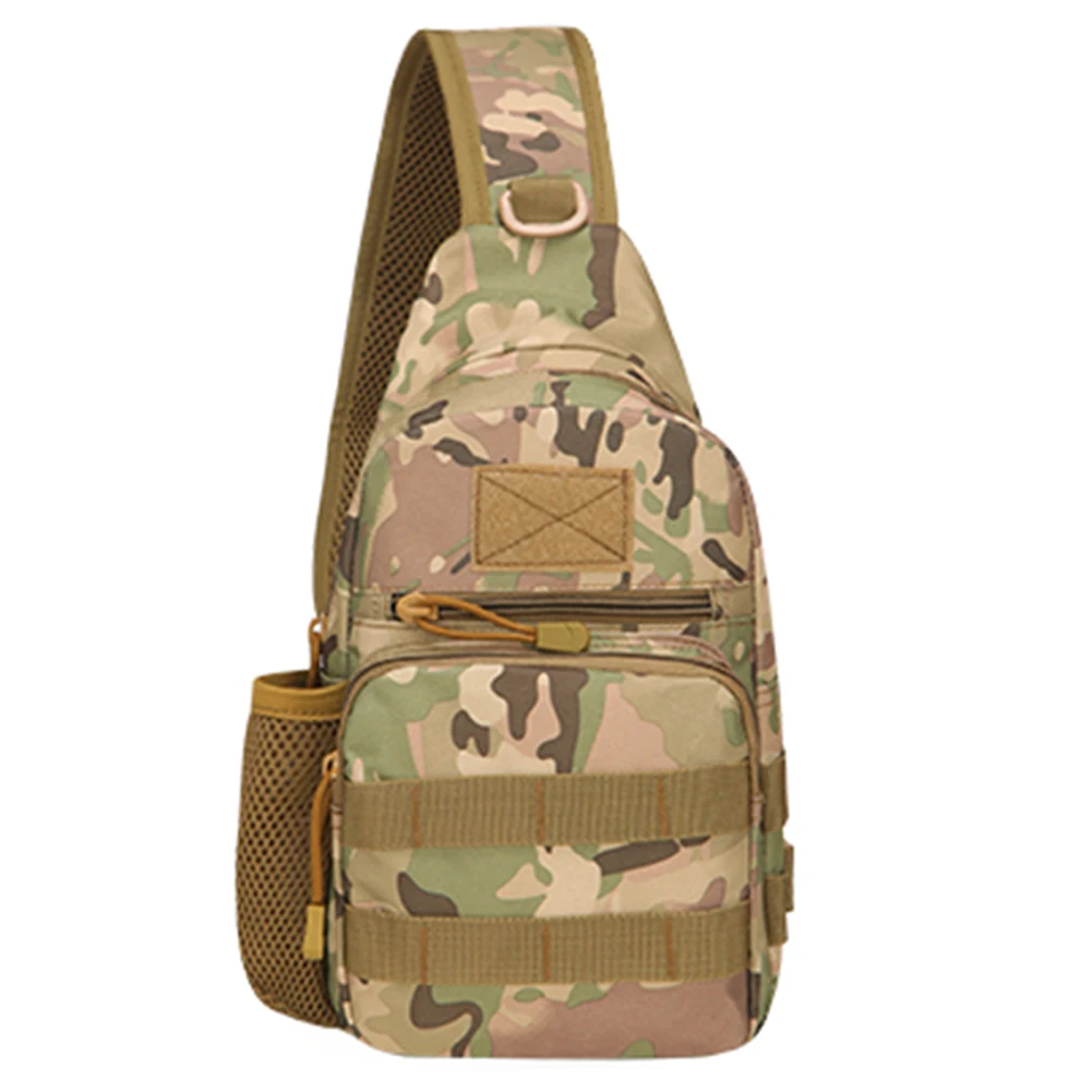 Outdoor Tactical Camouflage Kettle Chest Pack Bags Men Hiking Backpack Nylon Hunting Fishing Molle Army Trekking Shoulder Bag