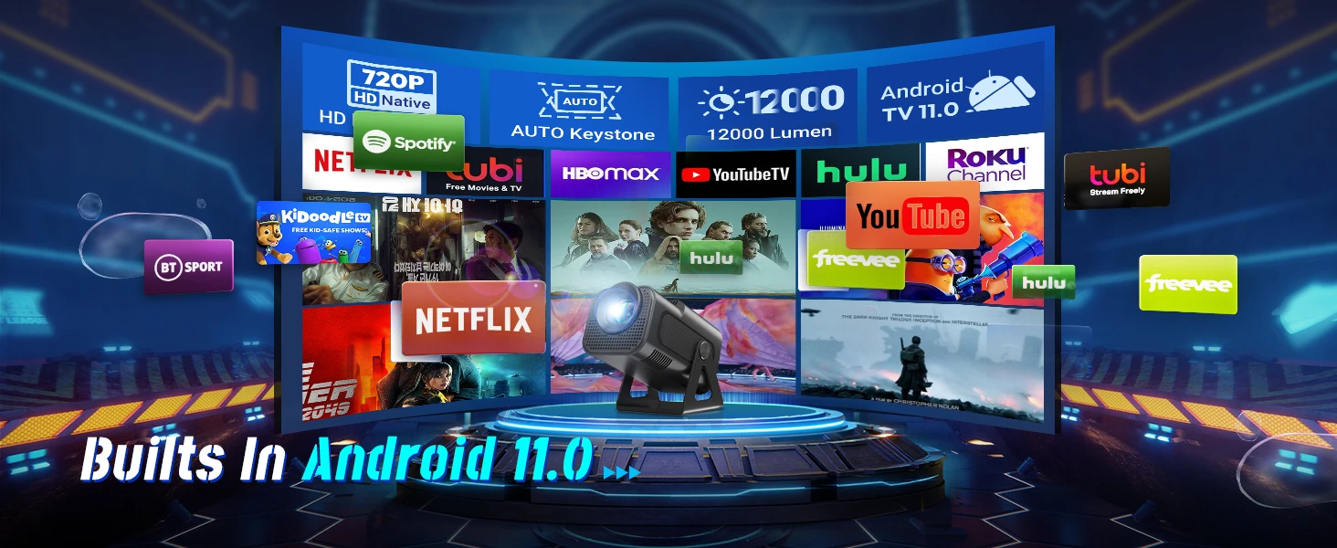 XGODY 4K Projector 1080P Full HD Smart HD LED 5G WiFi Bluetooth 12000L HDMI USB Android Home Theater