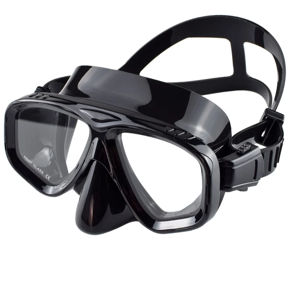 Scuba Optical Tempered Glasses Diving Mask Adults Myopia Swimming Googles Nearsighted Lenses Short-Sighted Silicone Skirt