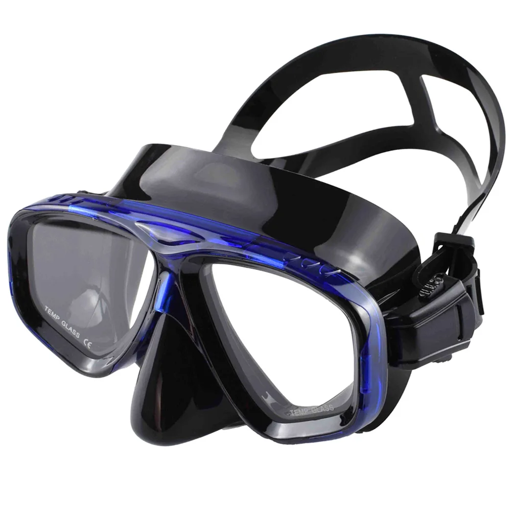 Scuba Optical Tempered Glasses Diving Mask Adults Myopia Swimming Googles Nearsighted Lenses Short-Sighted Silicone Skirt