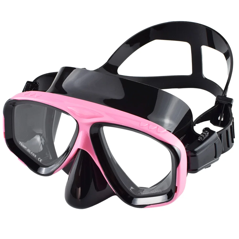 Scuba Optical Tempered Glasses Diving Mask Adults Myopia Swimming Googles Nearsighted Lenses Short-Sighted Silicone Skirt