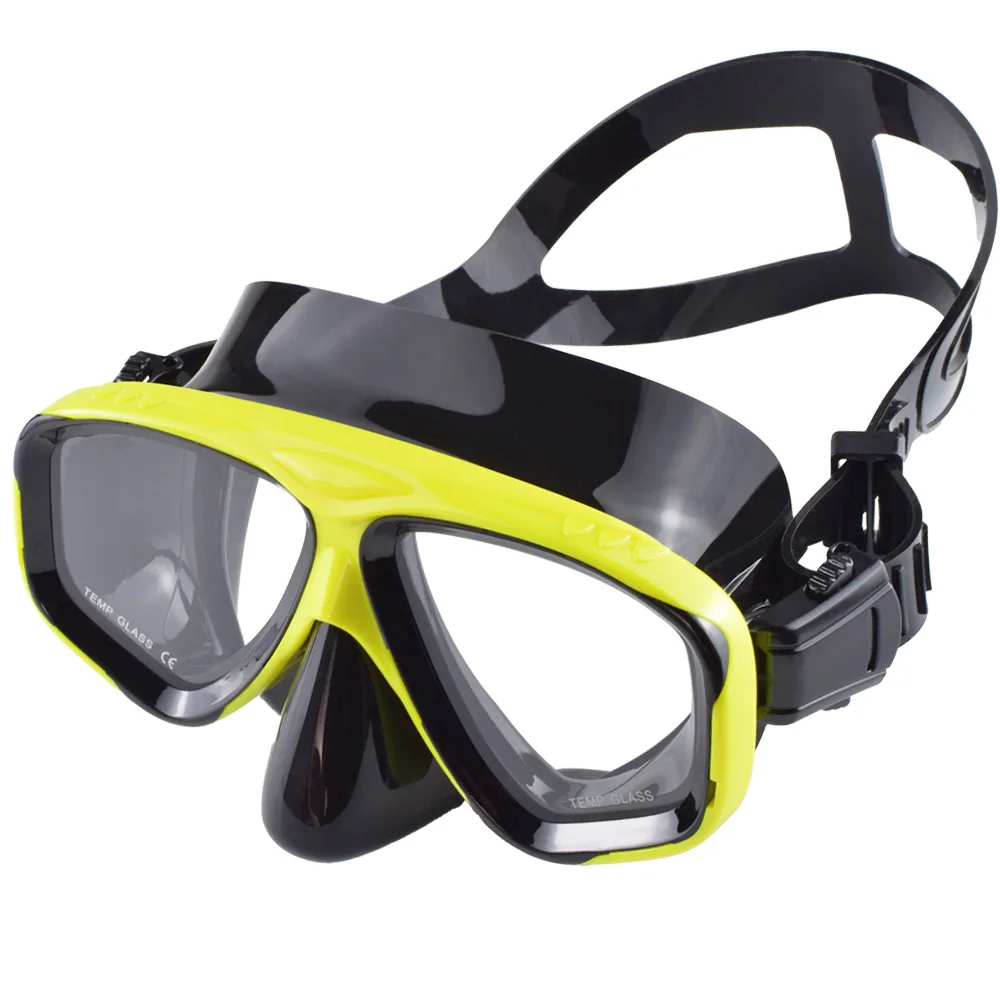 Scuba Optical Tempered Glasses Diving Mask Adults Myopia Swimming Googles Nearsighted Lenses Short-Sighted Silicone Skirt