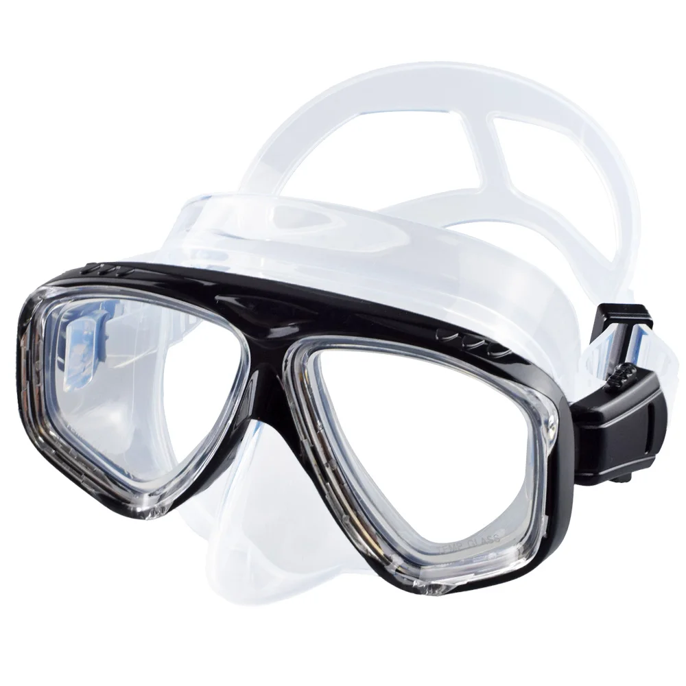 Scuba Optical Tempered Glasses Diving Mask Adults Myopia Swimming Googles Nearsighted Lenses Short-Sighted Silicone Skirt