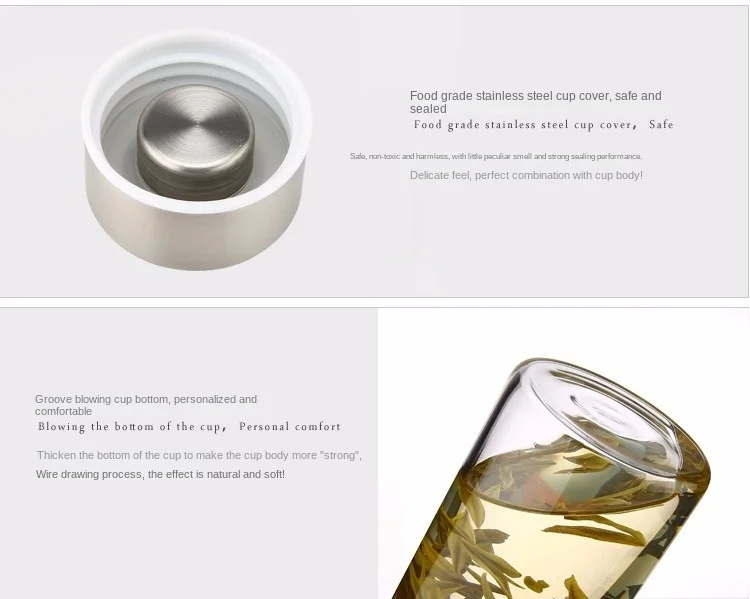 550ml Travel bottle Car ShatterProof Hand Portable Glass Water Bottle New Arrival Worldwide Store