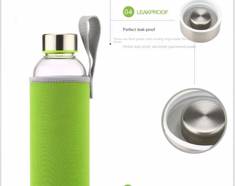 550ml Travel bottle Car ShatterProof Hand Portable Glass Water Bottle New Arrival Worldwide Store