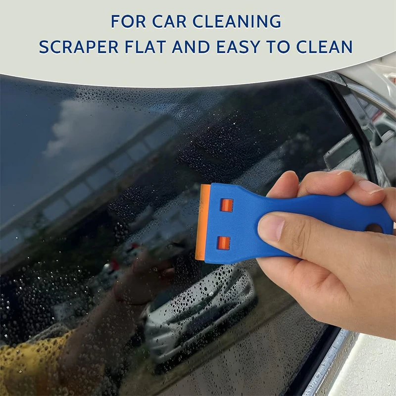 20Pcs Razor Scraper Blades Plastic Scraper Replacement for Car Sticker Remover Decals Window Glass Clean Scraper Glue Remover
