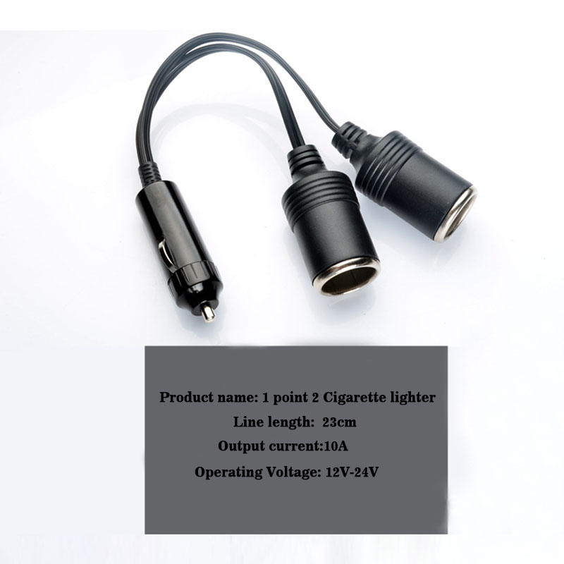 Universal Dual Port Car Cigarette Lighter Splitter Female Socket Plug Power Adapter for Electronics Automobiles Accessories