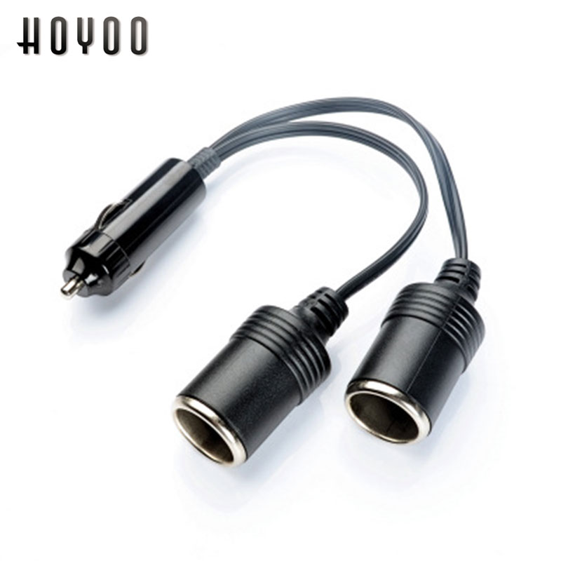 Universal Dual Port Car Cigarette Lighter Splitter Female Socket Plug Power Adapter for Electronics Automobiles Accessories