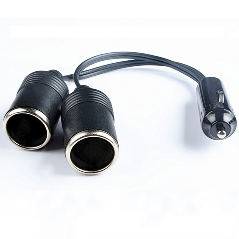 Universal Dual Port Car Cigarette Lighter Splitter Female Socket Plug Power Adapter for Electronics Automobiles Accessories
