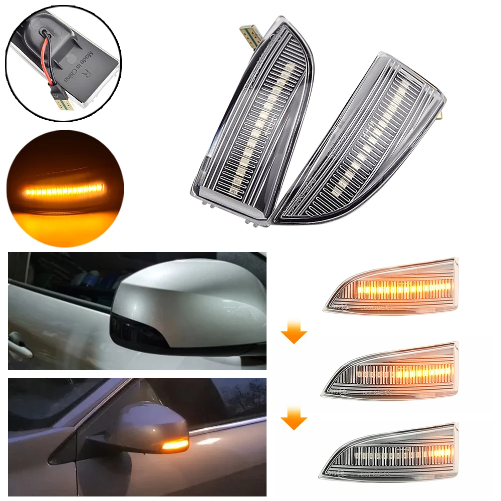 Dynamic Turn Signal Light LED Side Mirror Sequential Indicator Blinker For Renault Megane MK3 Scenic Fluence Latitude Laguna