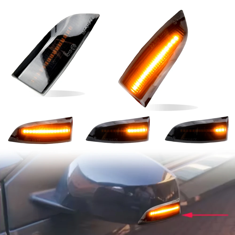 Dynamic Turn Signal Light LED Side Mirror Sequential Indicator Blinker For Renault Megane MK3 Scenic Fluence Latitude Laguna