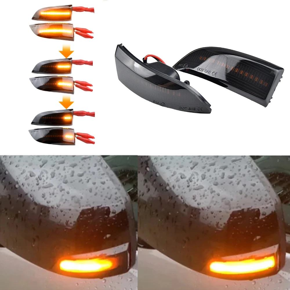 Dynamic Turn Signal Light LED Side Mirror Sequential Indicator Blinker For Renault Megane MK3 Scenic Fluence Latitude Laguna