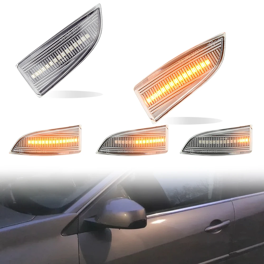 Dynamic Turn Signal Light LED Side Mirror Sequential Indicator Blinker For Renault Megane MK3 Scenic Fluence Latitude Laguna
