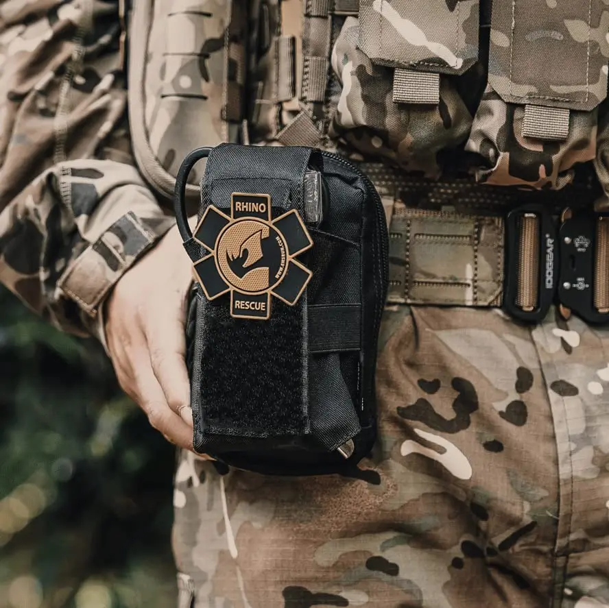 Rhino Rescue EDC Pouch First Aid Kit Tactical Survival Trauma Kit Molle Utility Tool Pouches For Camping Hiking