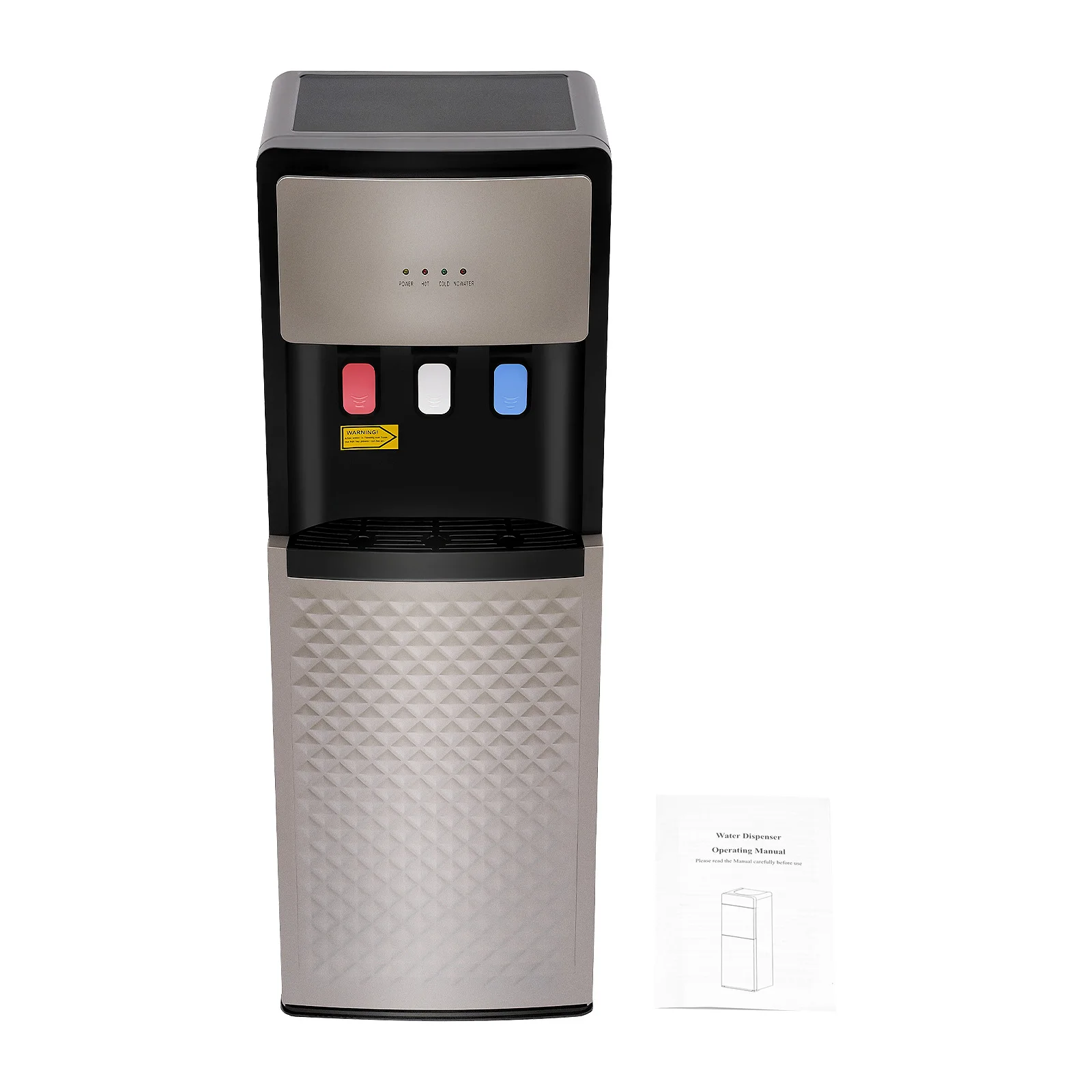 Electric Hot and Cold Water Cooler Dispenser, Versatile Standing Bottom Loading Water Dispenser for Home Office, 110V US/220V EU