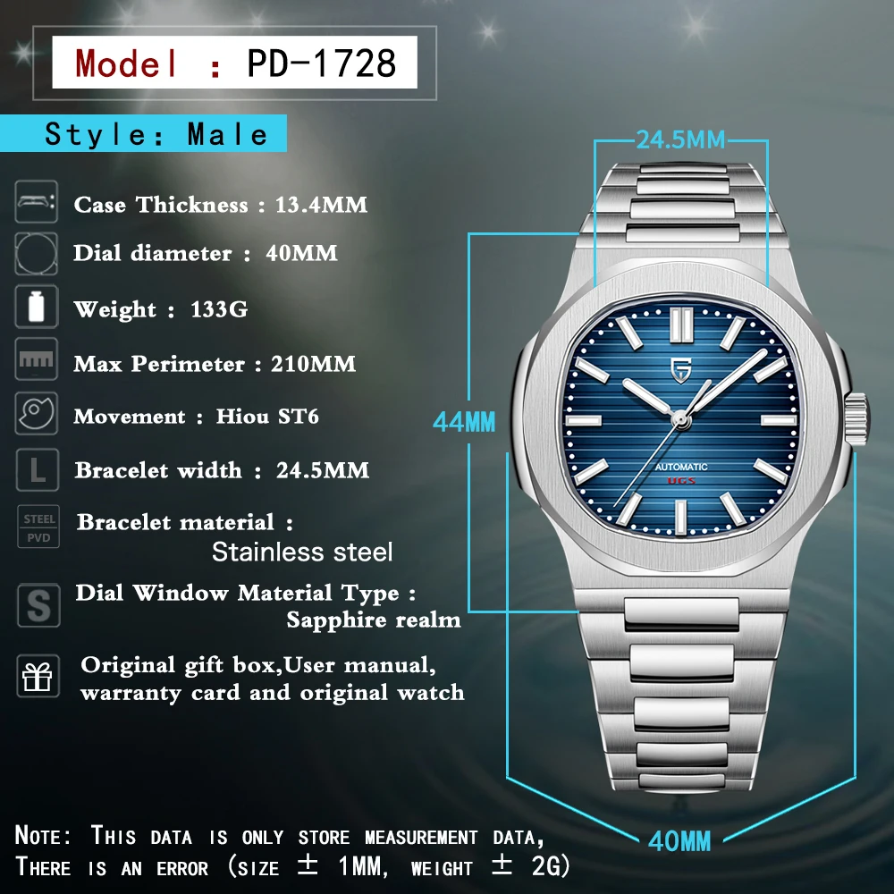 2026 New PAGANI DESIGN 40MM Men's Watches Luxury Automatic Watch For Men Mechanical WristWatch Stainless Steel Sapphire glass