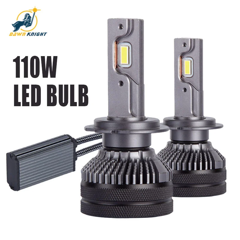 DAWNKNIGHT K5C Led Lamp Double Copper Tube 4300K 110W H7 H4 Led Lights For Car H1 H11 HB3 9005 HB4 9006 Led Headlight Bulb