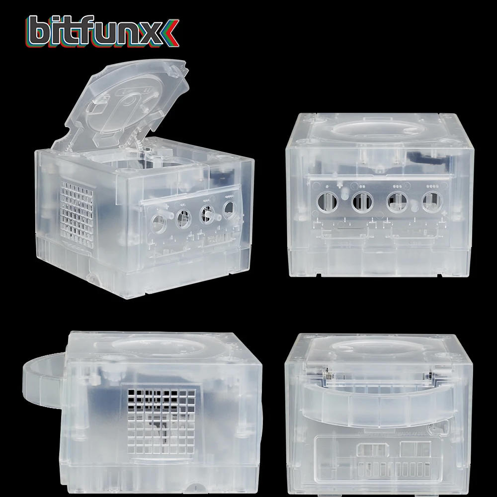 Bitfunx Gamecube NGC Replacement Shell Transparent Case for Gamecube NGC GC Game Console