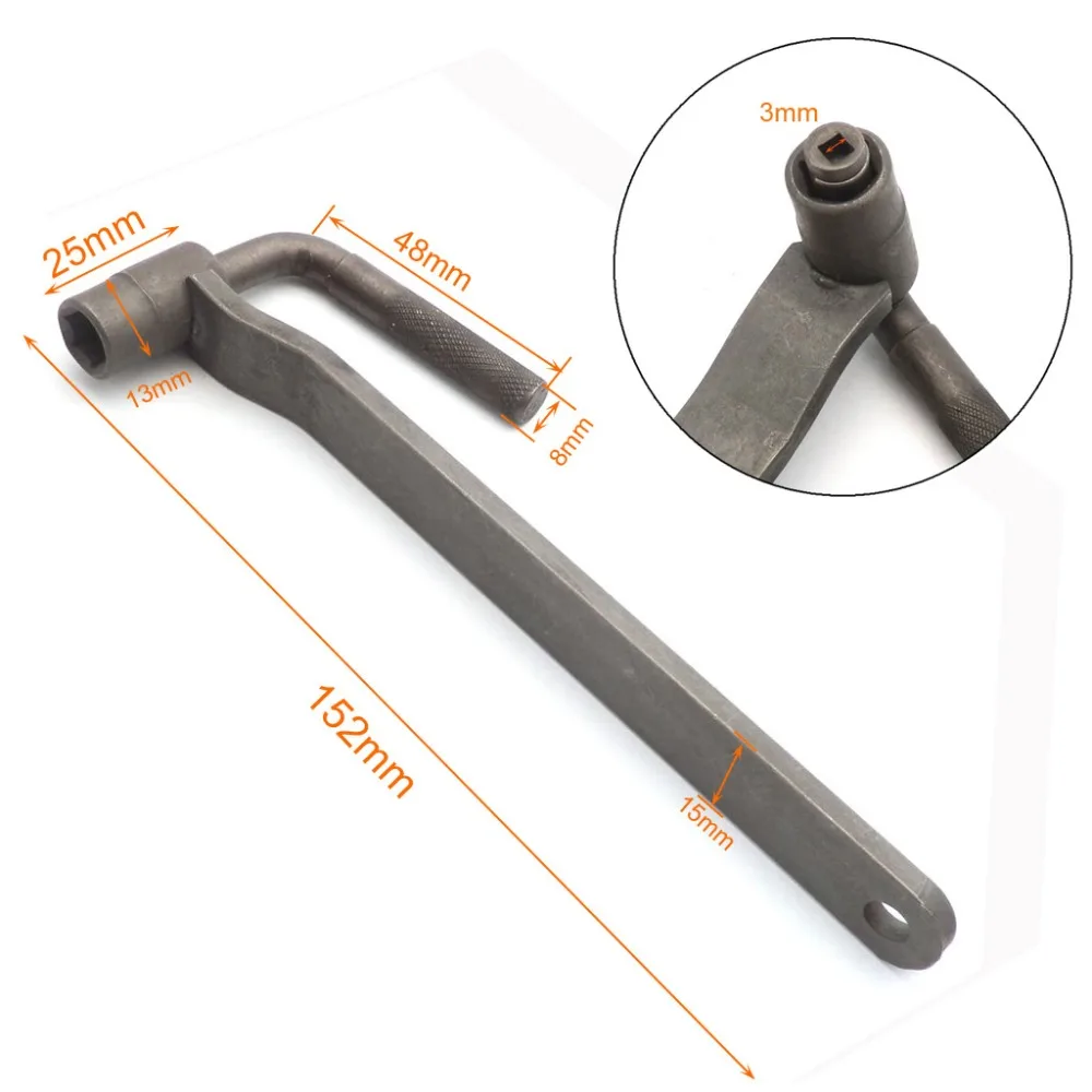 Motorcycle Engine Valve Adjustment Tool Square Hexagon Socket T Spanner Valve Screw Wrench 8mm 9mm 10mm Feeler Gauge 0.02 to 1mm