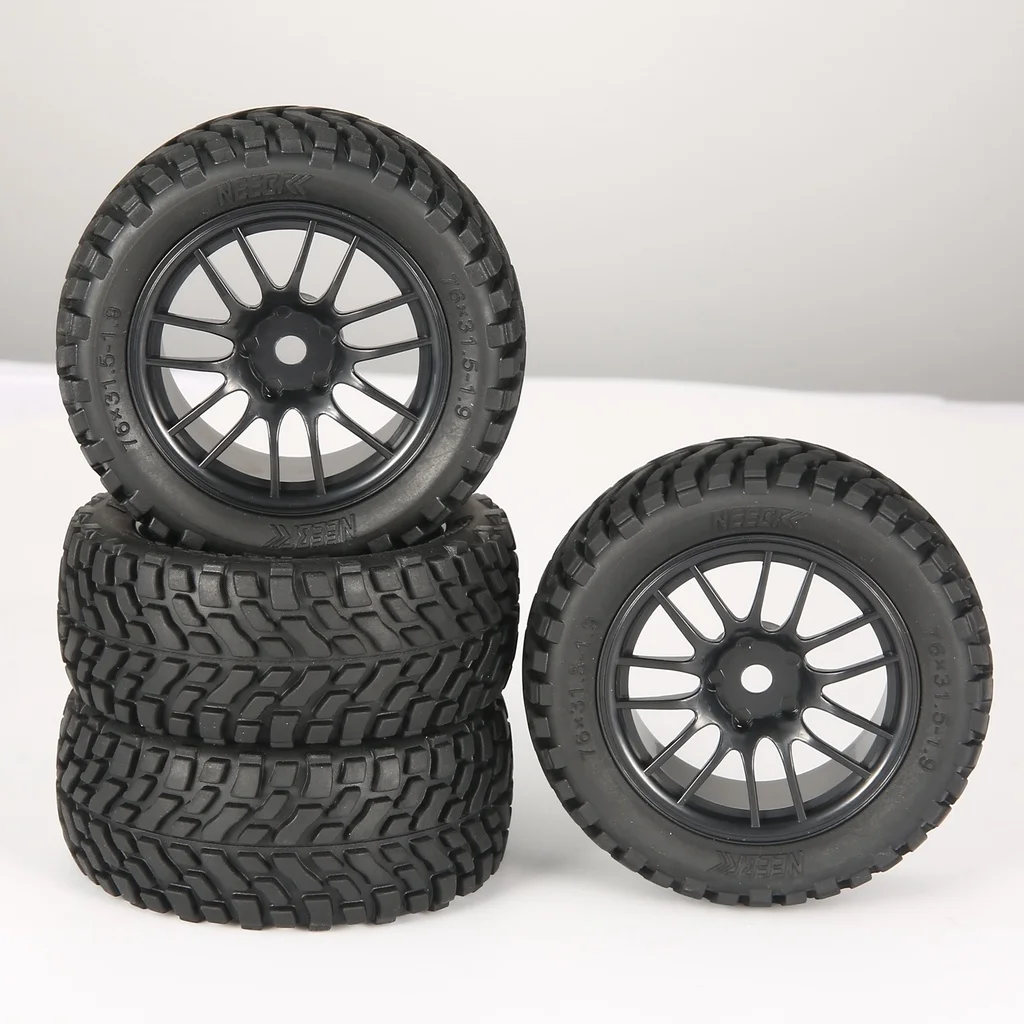 1.9 inch 75mm Off Road Buggy Tires Wheel 12mm Hex Hubs Rubber for 1/14 1/16 1/10 RC Car Wltoys 144001 Scx10 Traxxas Trx-4 Tamiya