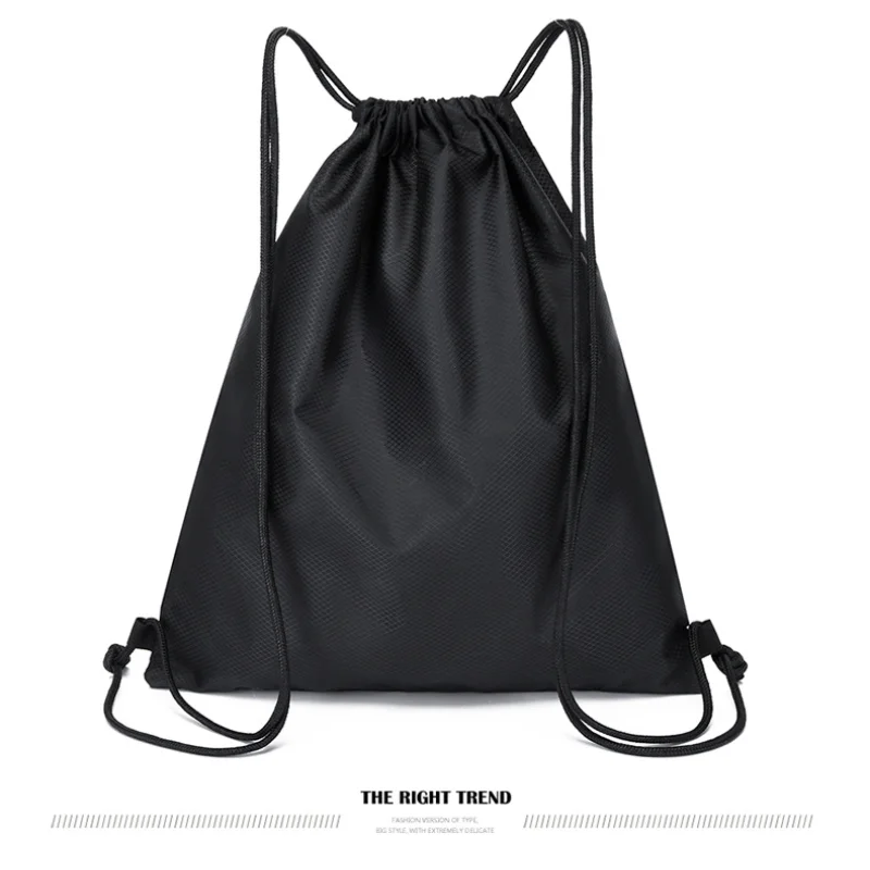 Lightweight Drawstring Backpack for Men and Women Sports Fitness Backpack Outdoor Leisure Backpack Zipper Bag