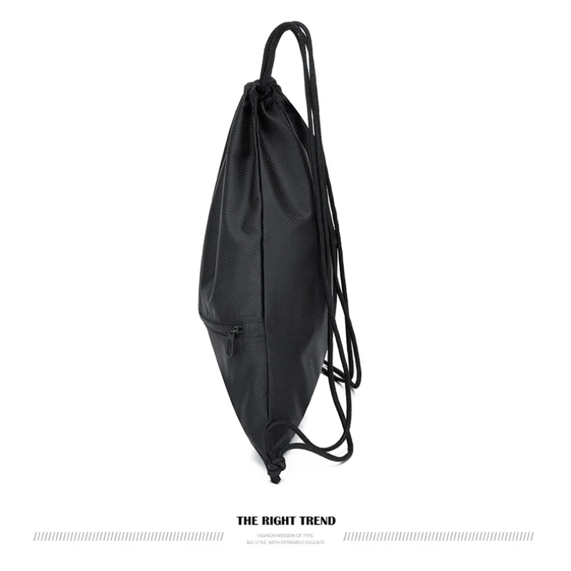 Lightweight Drawstring Backpack for Men and Women Sports Fitness Backpack Outdoor Leisure Backpack Zipper Bag