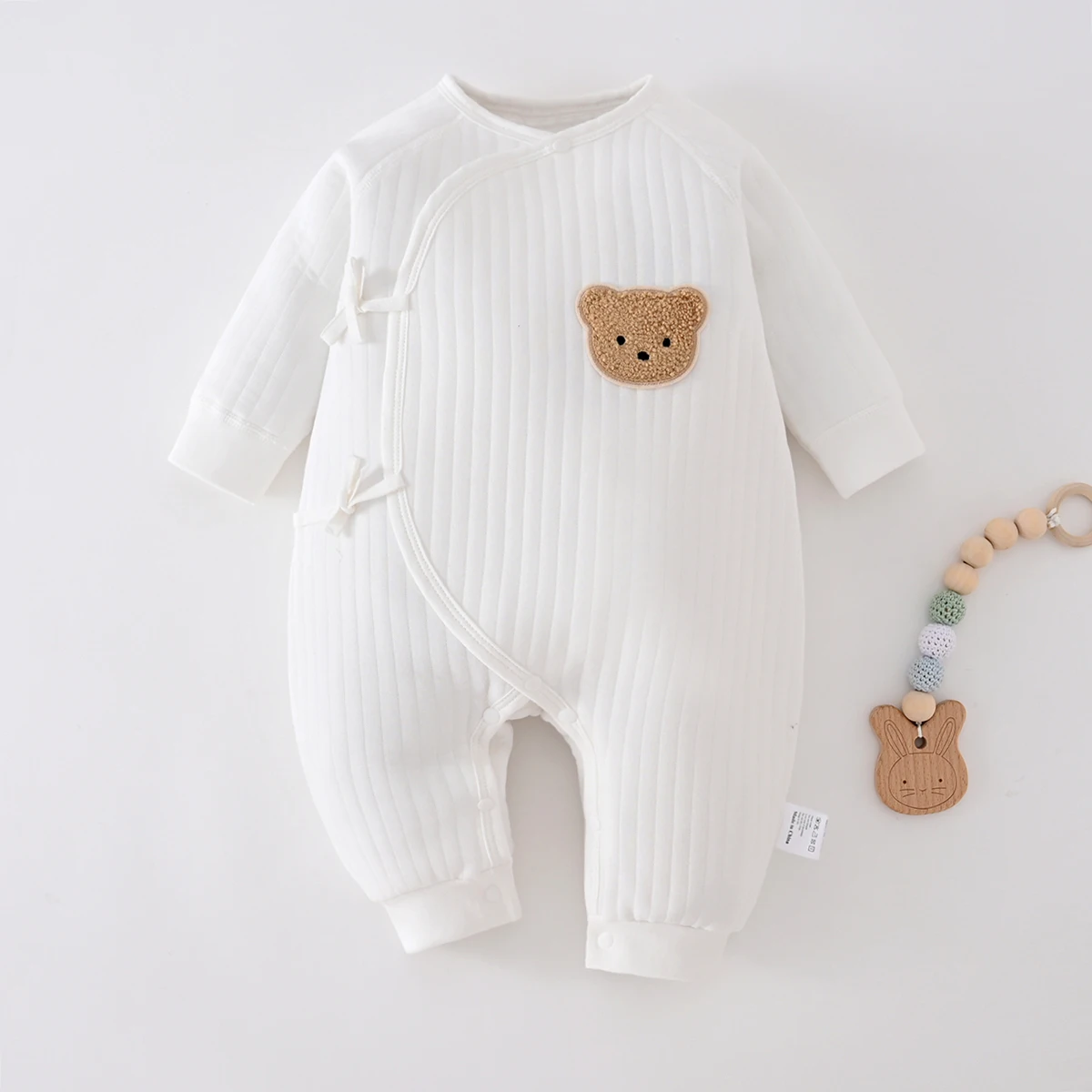 Somenie Boys Girls Bodysuit Newborn Winter Onesie Clothes Cotton Toddler Home Wear  0-6M Thickened Spring and Autumn Clothing