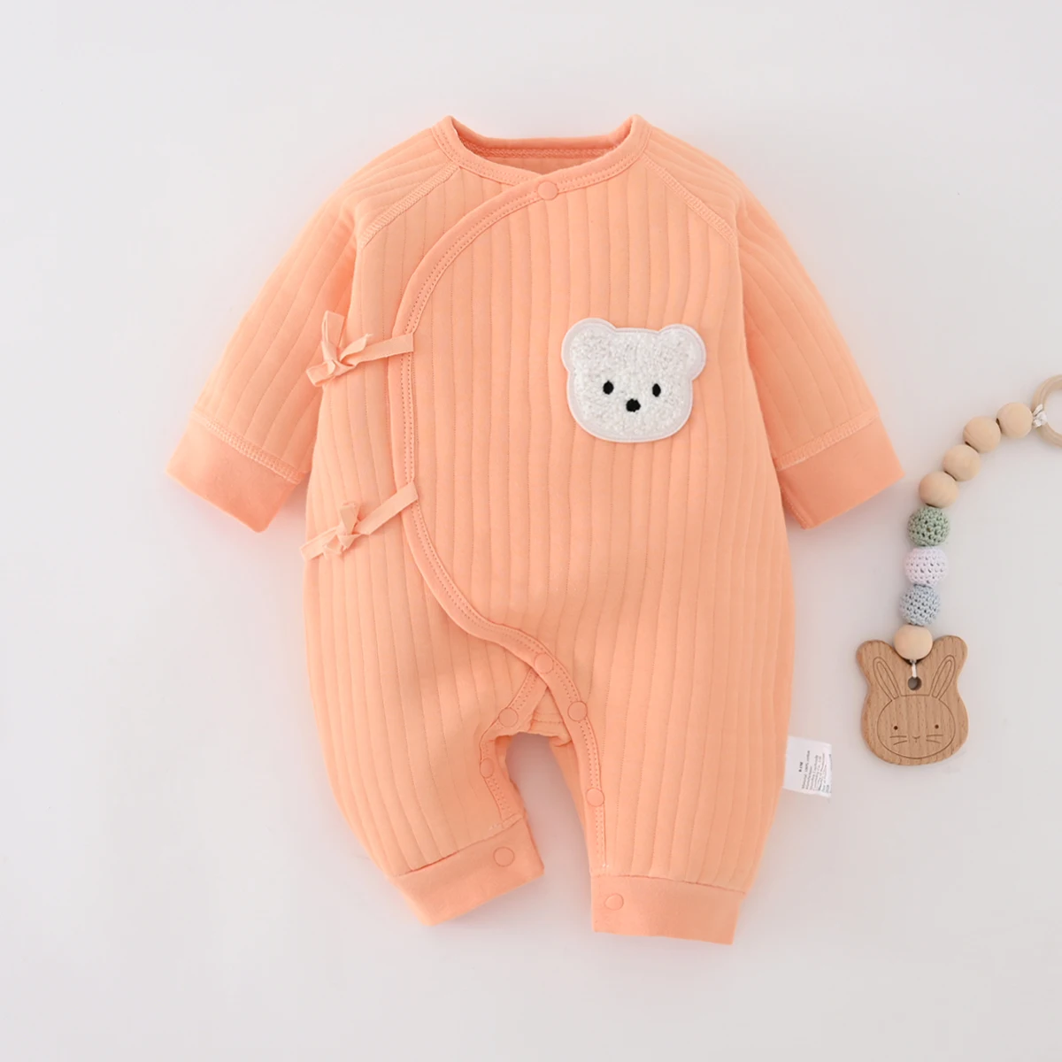 Somenie Boys Girls Bodysuit Newborn Winter Onesie Clothes Cotton Toddler Home Wear  0-6M Thickened Spring and Autumn Clothing