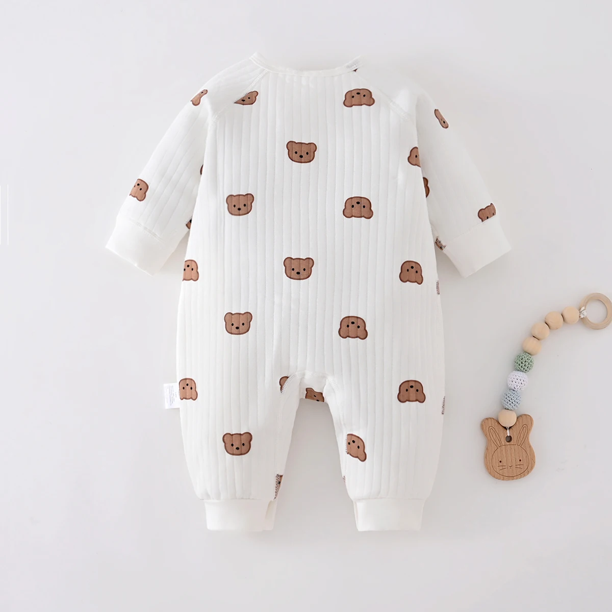 Somenie Boys Girls Bodysuit Newborn Winter Onesie Clothes Cotton Toddler Home Wear  0-6M Thickened Spring and Autumn Clothing