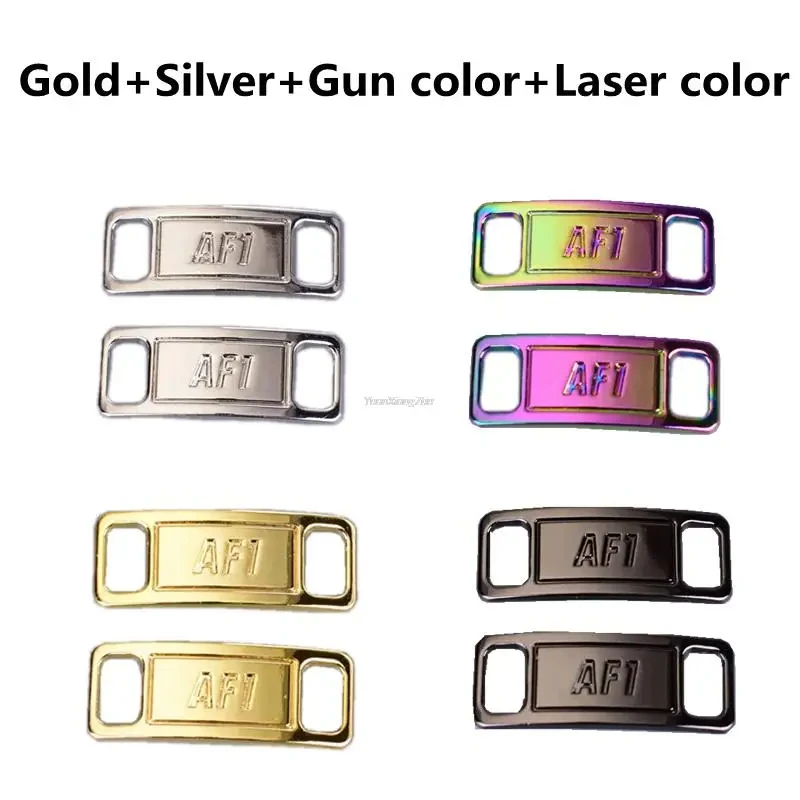 Combination AF1 Diamond Shoe Charms Fashion Laces Buckle Quality Metal Shoelaces Decorations Chapa Air Force 1 Shoes Accessories