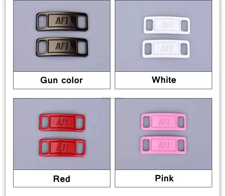 Combination AF1 Diamond Shoe Charms Fashion Laces Buckle Quality Metal Shoelaces Decorations Chapa Air Force 1 Shoes Accessories