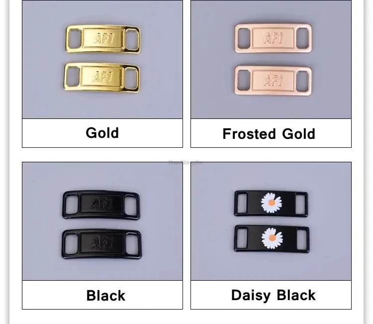 Combination AF1 Diamond Shoe Charms Fashion Laces Buckle Quality Metal Shoelaces Decorations Chapa Air Force 1 Shoes Accessories