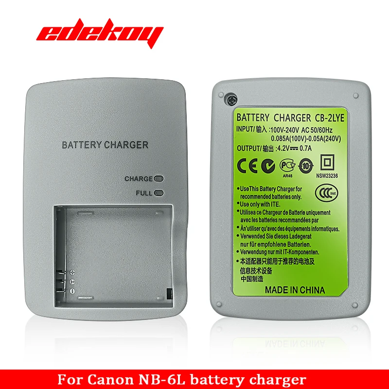 CB-2LY CB-2LYE Charger for Canon Batteries NB-6L NB-6LH PowerShot D10 D20 D30 S90 S95 S120 S200 SD770 Is SD980 SD120 S200 SD770
