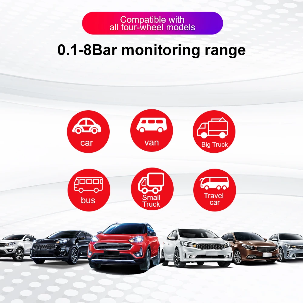 Tire Pressure Monitoring System Temperature Warning New C External Battery Version Sensors Solar TPMS Car Tyre Pressure Monitor