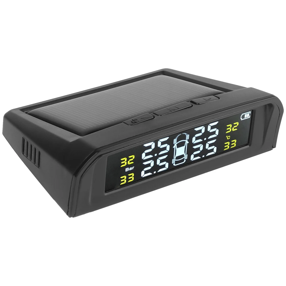 Tire Pressure Monitoring System Temperature Warning New C External Battery Version Sensors Solar TPMS Car Tyre Pressure Monitor