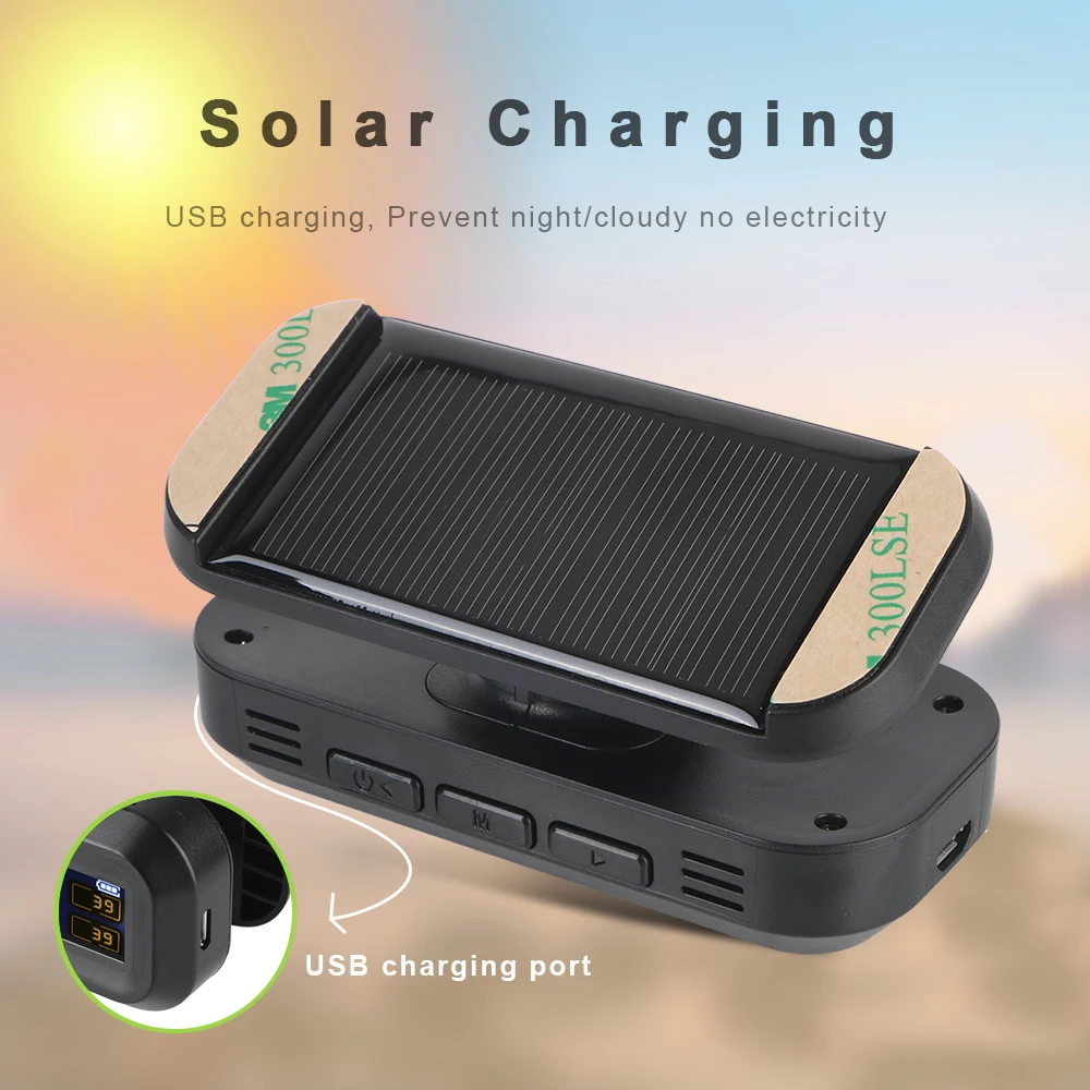 Tire Pressure Monitoring System Temperature Warning New C External Battery Version Sensors Solar TPMS Car Tyre Pressure Monitor