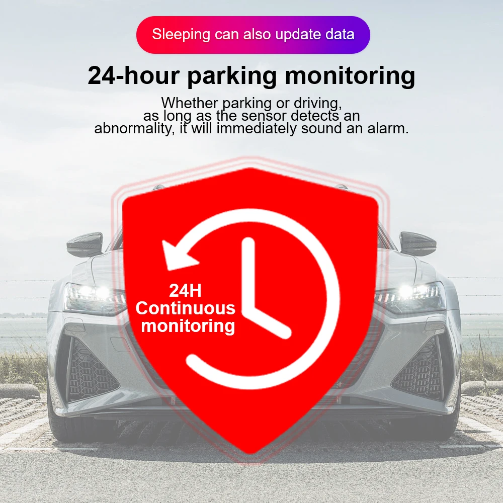 Tire Pressure Monitoring System Temperature Warning New C External Battery Version Sensors Solar TPMS Car Tyre Pressure Monitor