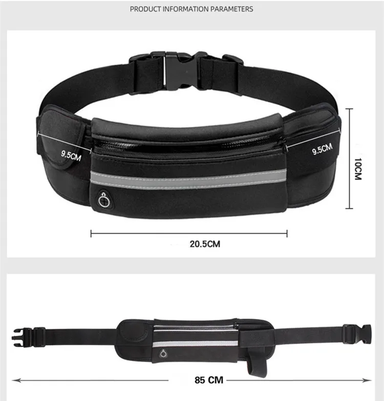 New Running Bag Cycling Bag Waist Bag Belt Bag Waterproof Sports Fanny Pack Mobile Phone Case Gym Running Jogging Run Pouch