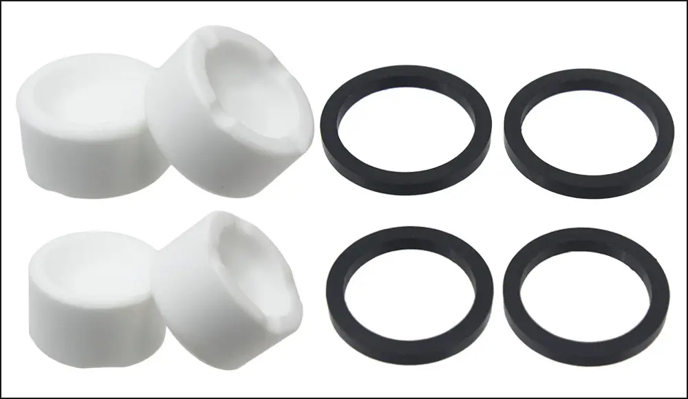 HEPPE Bike Brake Ceramics Piston for SHIMANO M640 M810 M6120 M7120 M8020 M8120 M9120 Saint M820 Brake Calipers 4 Pistons w/ Seal