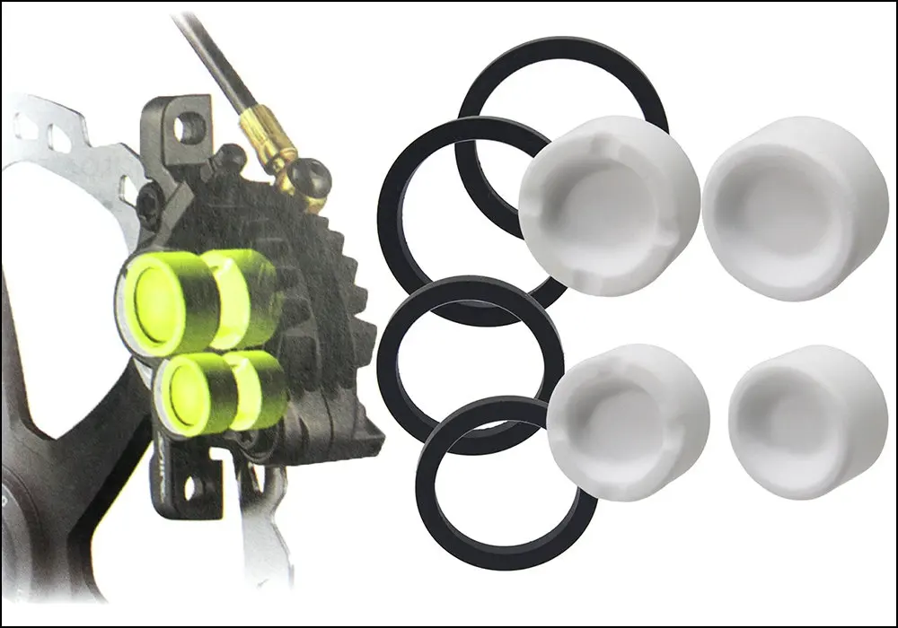 HEPPE Bike Brake Ceramics Piston for SHIMANO M640 M810 M6120 M7120 M8020 M8120 M9120 Saint M820 Brake Calipers 4 Pistons w/ Seal