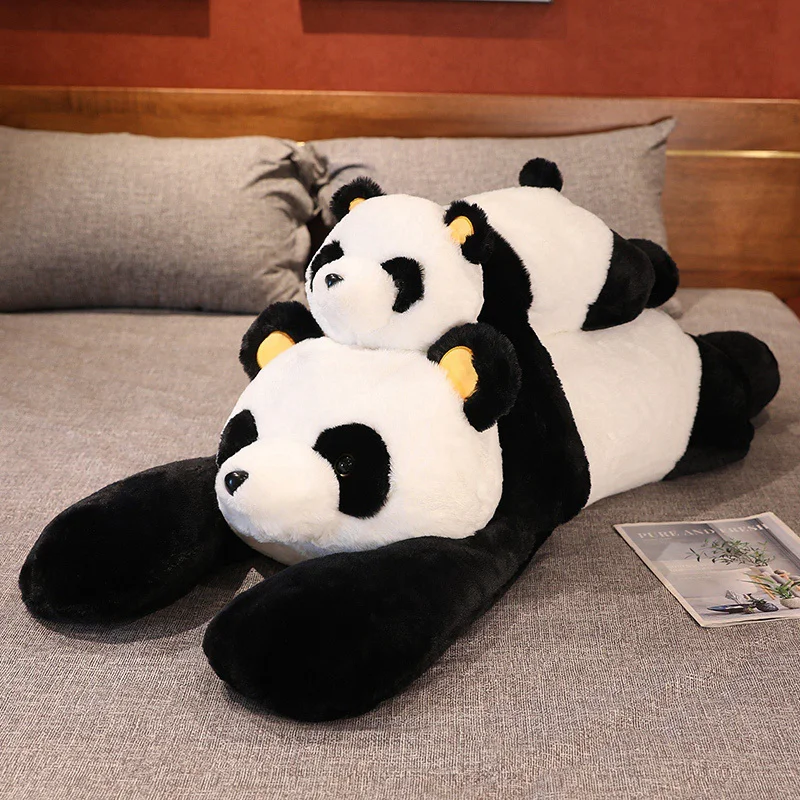 60cm-120cm Giant Panda Plush Toys Soft Sleep Pillow Cartoon Animal Bear Stuffed Baby Doll Classic Kids Birthday Christmas Gifts