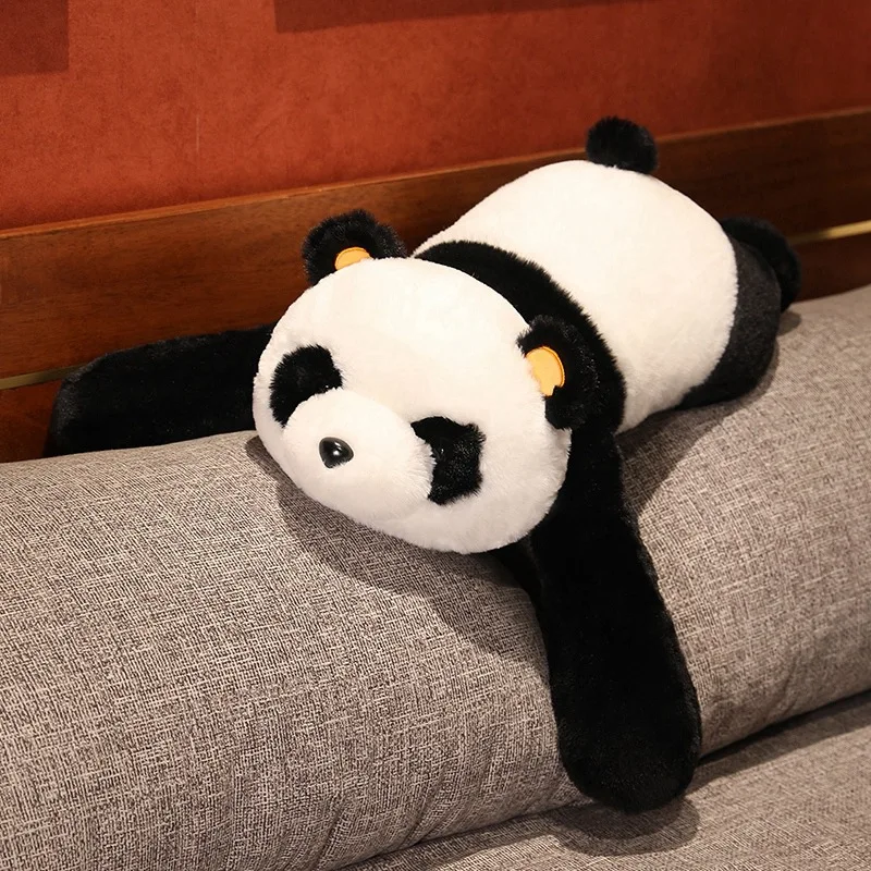 60cm-120cm Giant Panda Plush Toys Soft Sleep Pillow Cartoon Animal Bear Stuffed Baby Doll Classic Kids Birthday Christmas Gifts