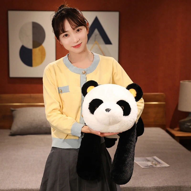 60cm-120cm Giant Panda Plush Toys Soft Sleep Pillow Cartoon Animal Bear Stuffed Baby Doll Classic Kids Birthday Christmas Gifts