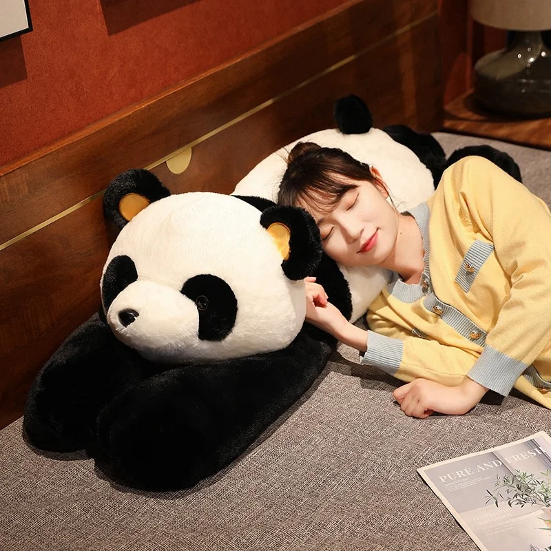 60cm-120cm Giant Panda Plush Toys Soft Sleep Pillow Cartoon Animal Bear Stuffed Baby Doll Classic Kids Birthday Christmas Gifts