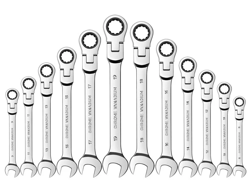 1 Piece Flexible Pivoting Head Ratchet Wrench Spanner Garage Metric hand Tool For auto and Home Repair