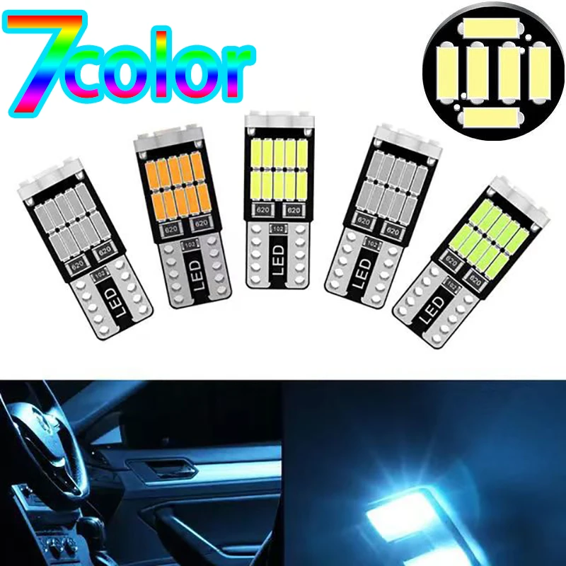 10pcs T10 Led Canbus No Error Car Interior Light T10 26 SMD 4014 Chip Car Interior Dome Reading License Plate Light Signal Lamp
