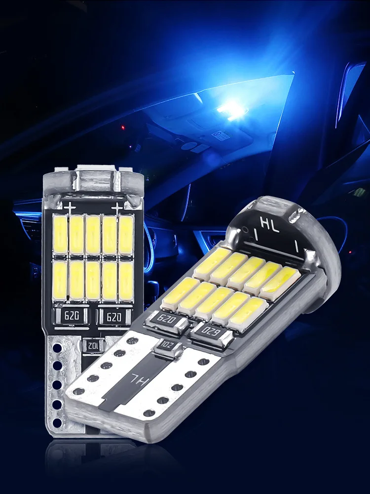 10pcs T10 Led Canbus No Error Car Interior Light T10 26 SMD 4014 Chip Car Interior Dome Reading License Plate Light Signal Lamp