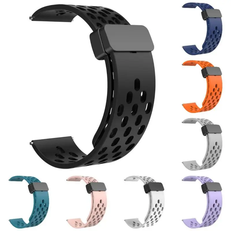 22mm 20mm Magnetic Strap for Samsung Galaxy Watch 4 5 6 7 4/6 Classic/Active2 Silicone Band for Amazfit Bip 3 Huawei GT7 Pro GT6