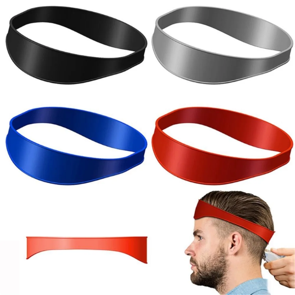 DIY Home Hair Trimming Haircuts Curved Headband Silicone Neckline Shaving Template Hair Cutting Guide Barber Hair Styling Tools
